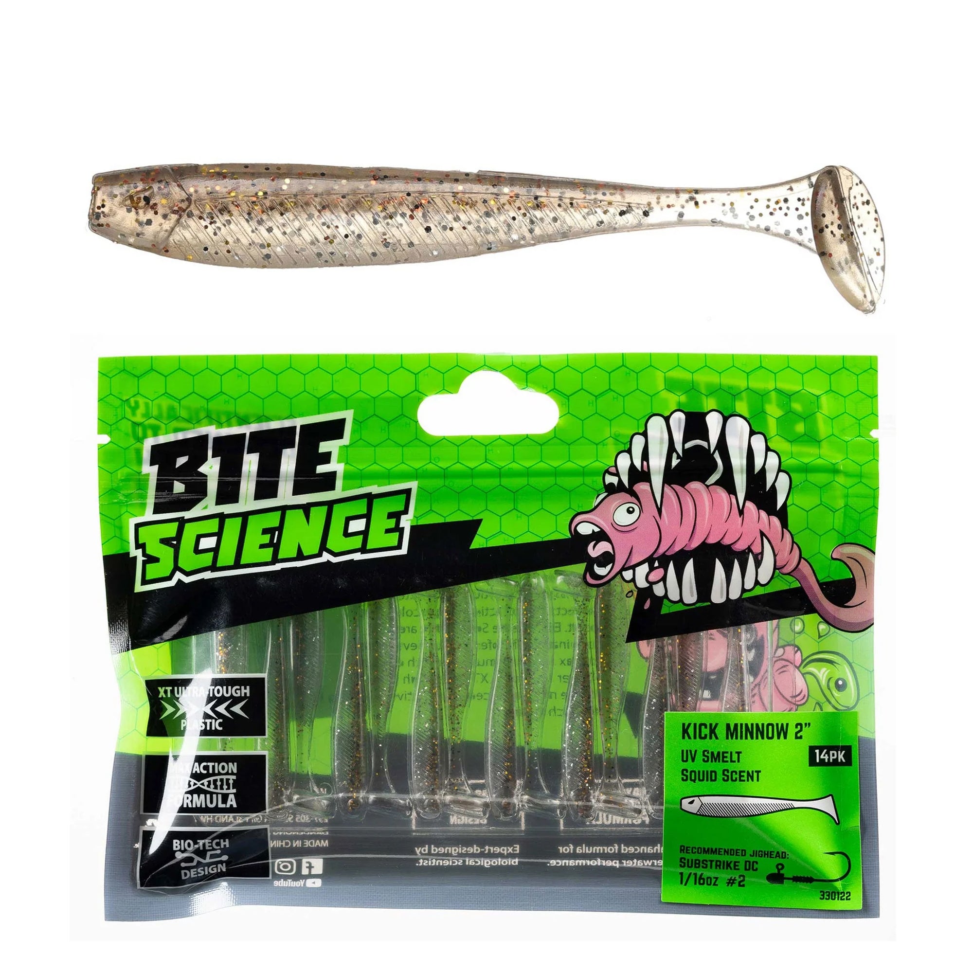 Bite Science Kick Minnow 2in UV Smelt