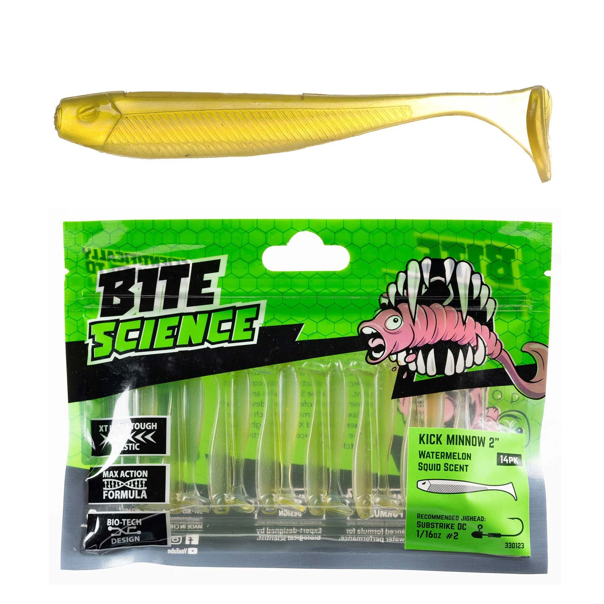 Bite Science Kick Minnow 2in Watermelon