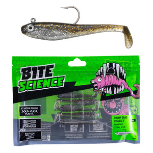 Bite Science Thump Shad Rigged 3in Bling Bait