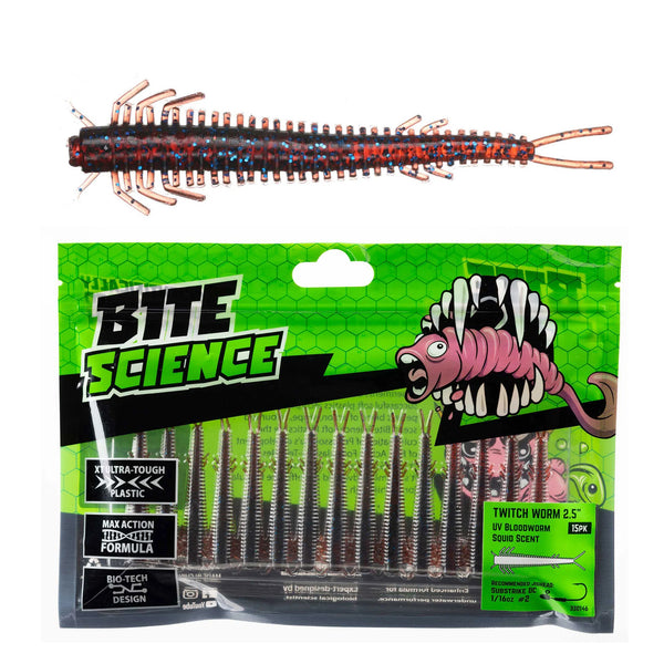 Bite Science Twitch Worm 2.5in - Compleat Angler Nedlands Pro Tackle