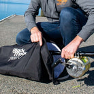 Black Magic Easy Carry Rod Bag Use