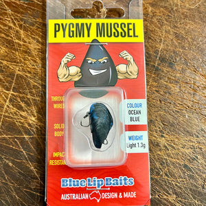 Blue Lip Baits Pygmy Mussel Light 1.3g Ocean Blue in Packet