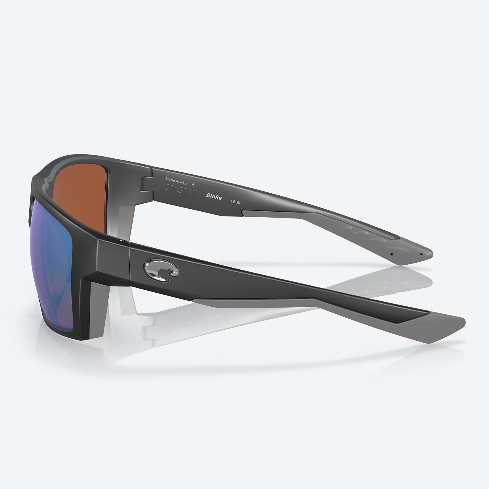 Costa Del Mar Bloke 580G Black Green Mirror  Side