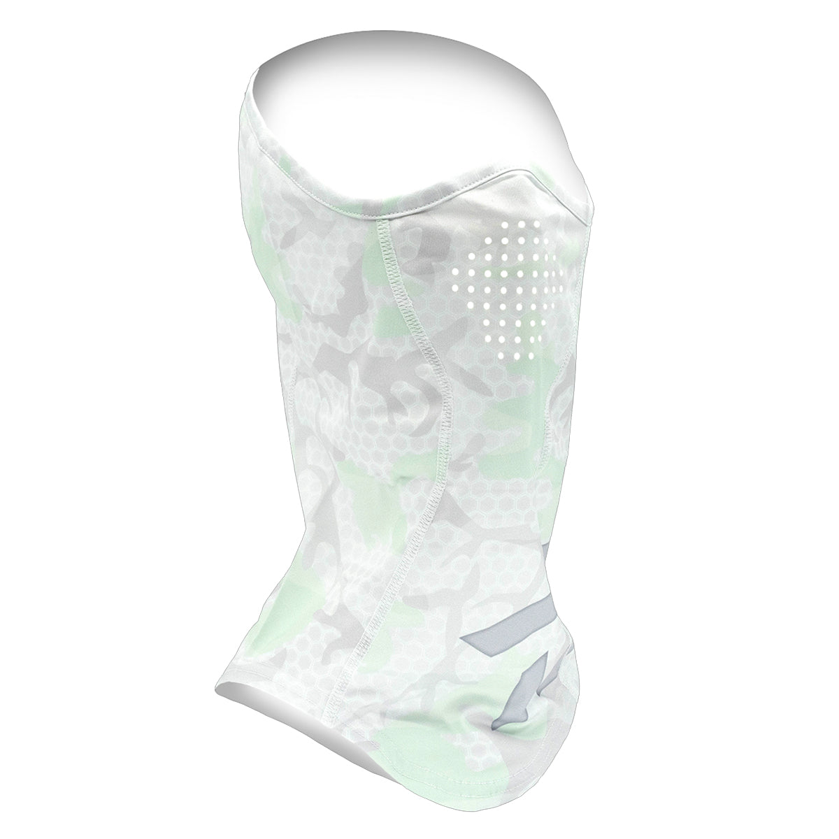 Daiwa Face Mask and Neck Shield Light Green Hex Camo