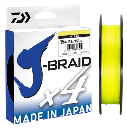 Daiwa J-Braid X4 135m - Yellow