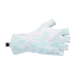 Daiwa UPF Sun Glove - Aqua Hex Camo Single