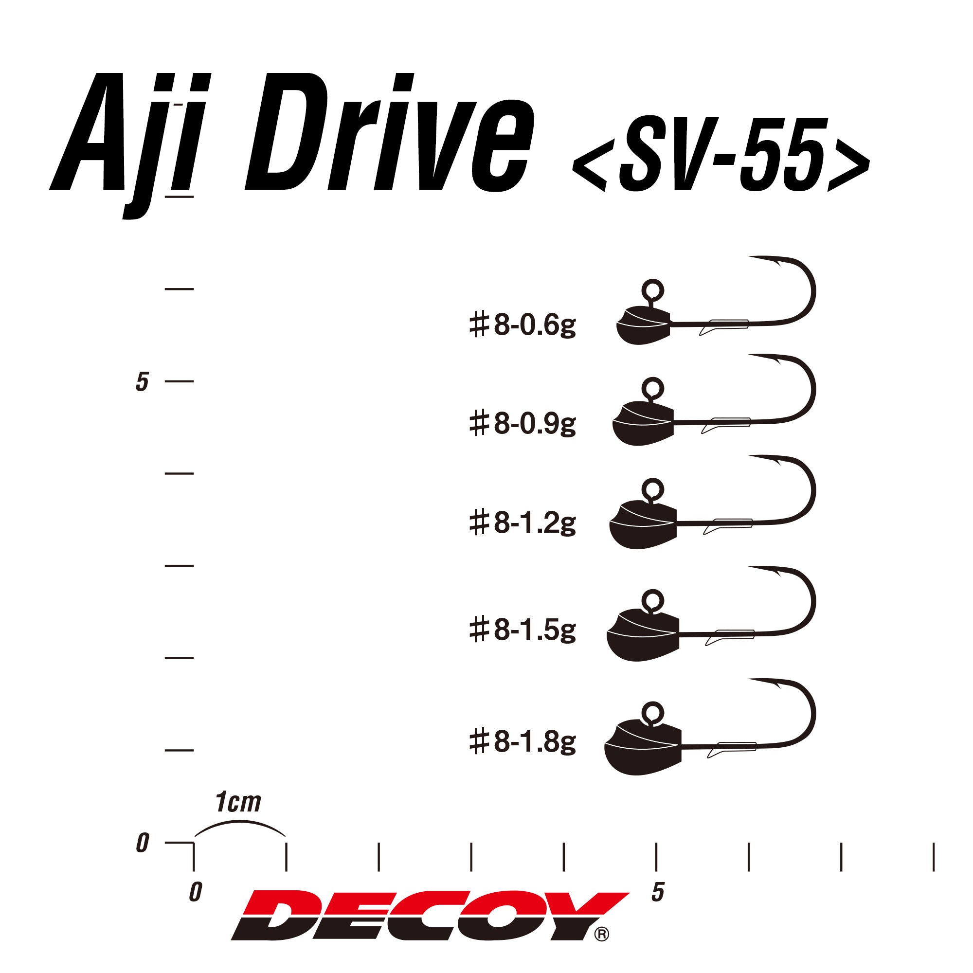 Decoy Aji Drive SV-55 Size