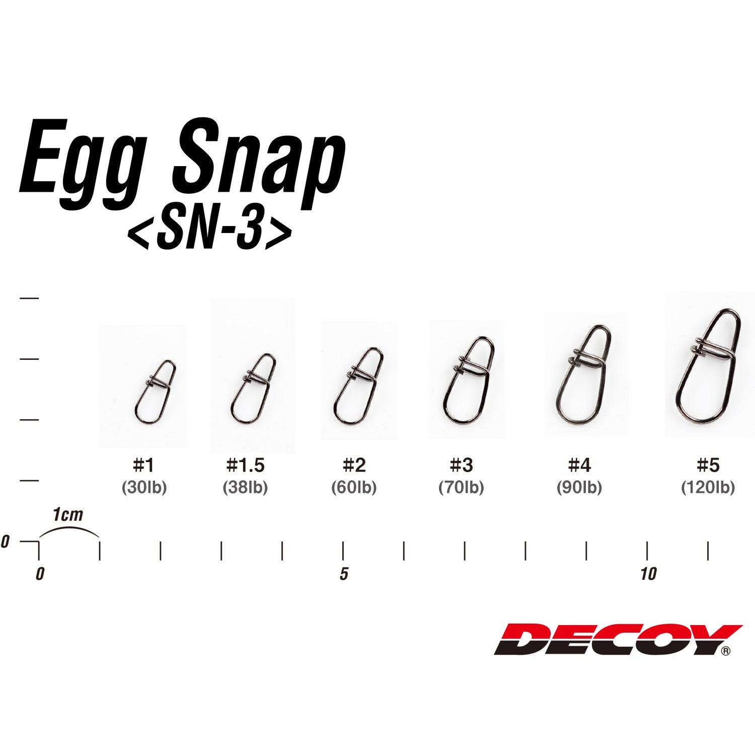 Decoy Egg Snaps Sizes