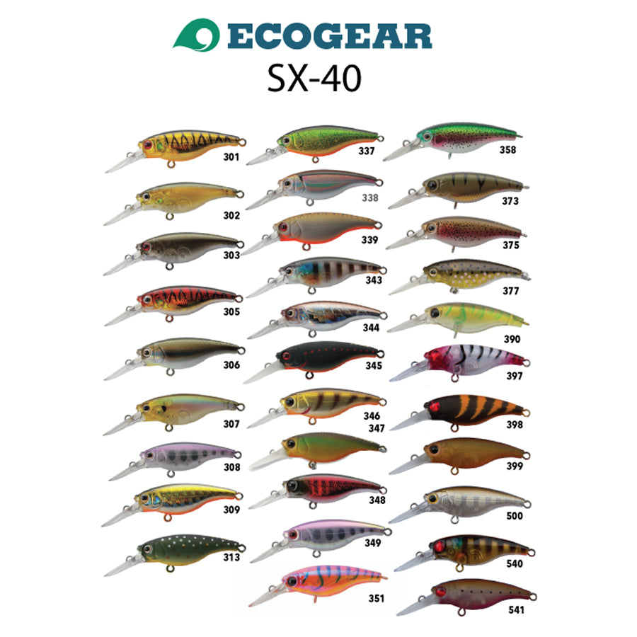 Ecogear SX40f Colour Chart