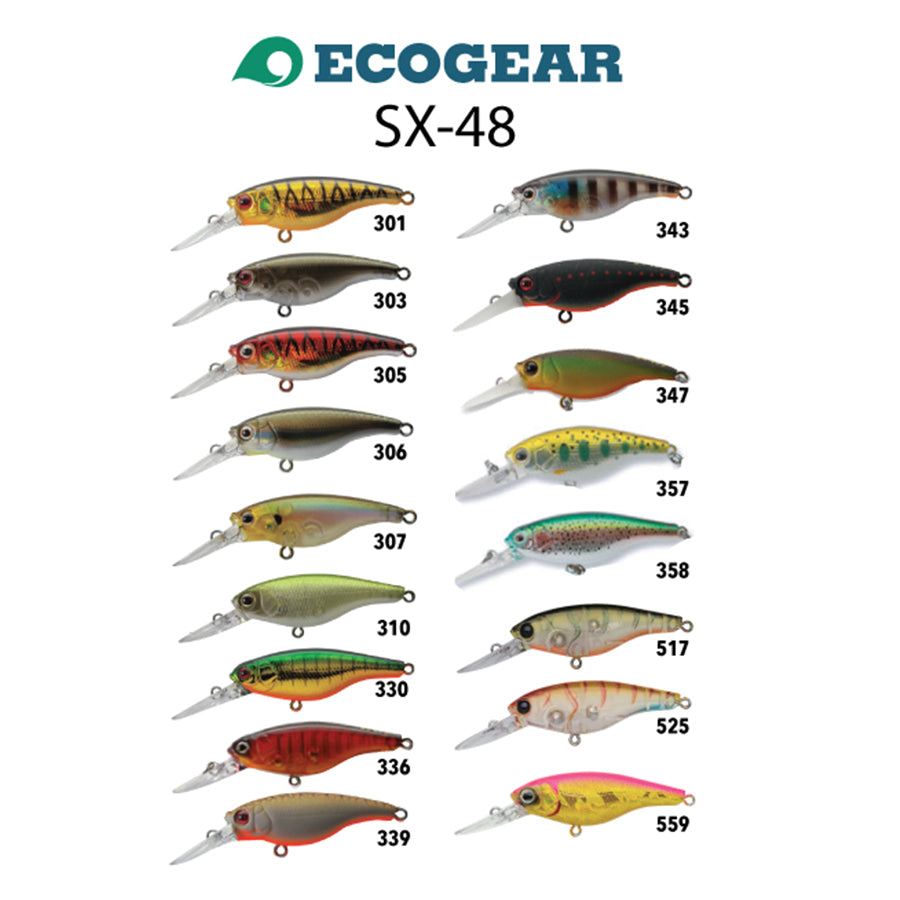 Ecogear SX48f Colour Chart