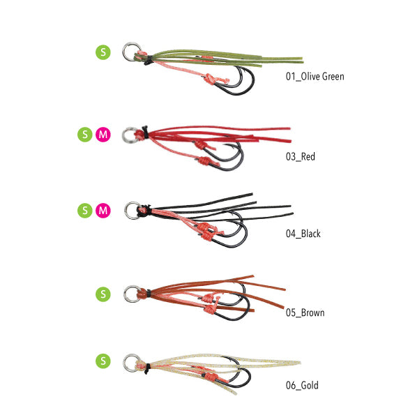 Ecogear ZX Spare Assist Hooks Colours