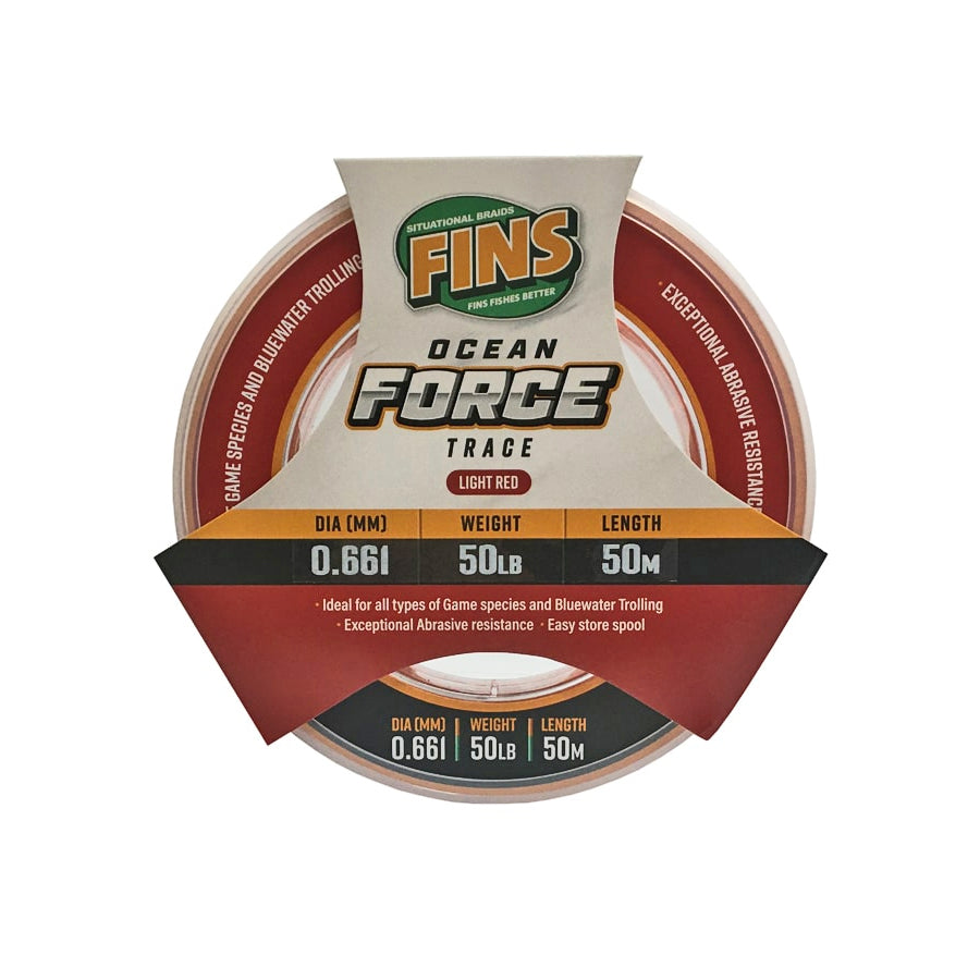 Fins Ocean Force Trace - Light Red Cover