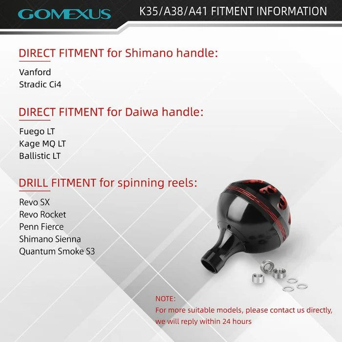 Gomexus A38 38mm Aluminium Power Knob info