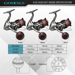 Gomexus A38 38mm Aluminium Power Knob Sizing