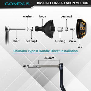 Gomexus B47 47mm Aluminium Power Knob Fitting
