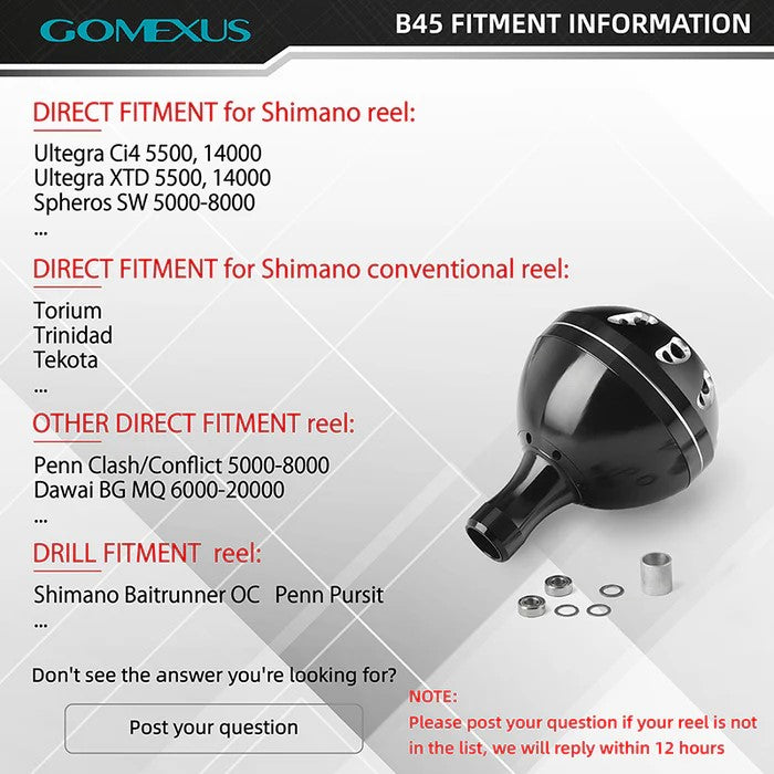 Gomexus B47 47mm Aluminium Power Knob Info