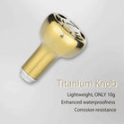 Gomexus BDH-TA30 120mm 7x4mm Aluminium Handle - Baitcast Titanium Knob knob