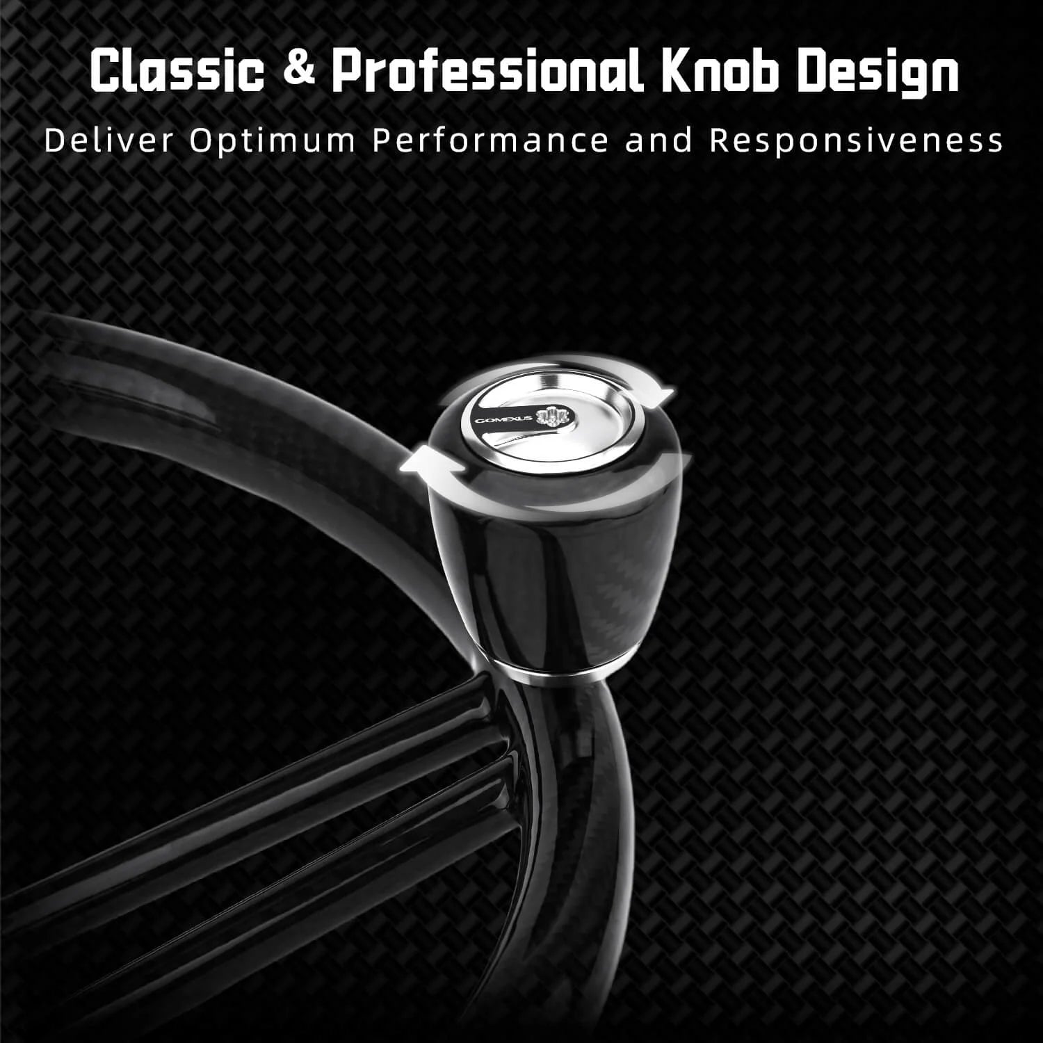 Gomexus Boat Steering Wheel Carbon Fibre 13.5in Knob