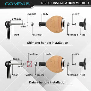 Gomexus CA38 Super Light Round Cork Knob 38mm Fitting