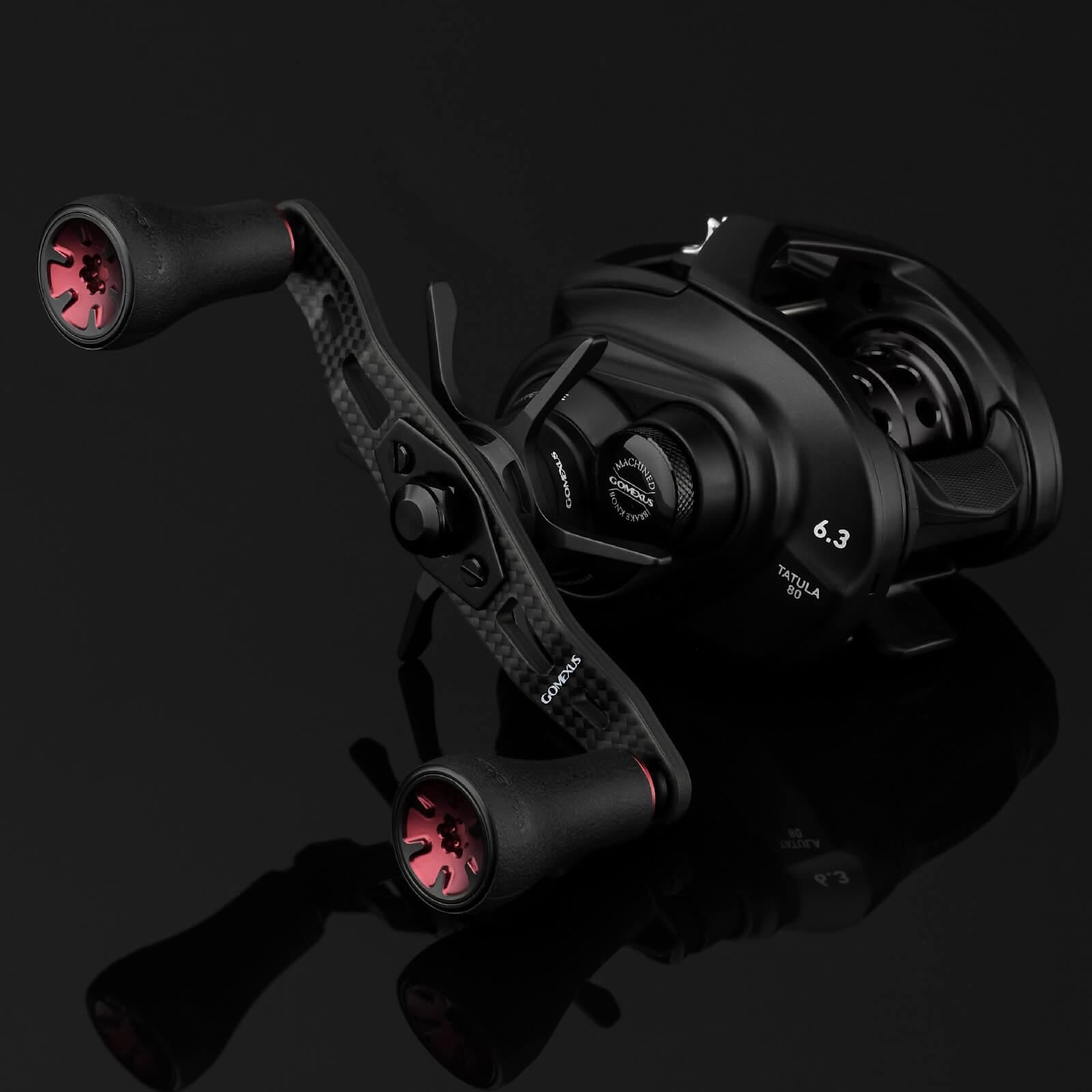 Gomexus DC-TPE20 95mm Carbon Handle Baitcast Handle With TPE20 Knob Fitted