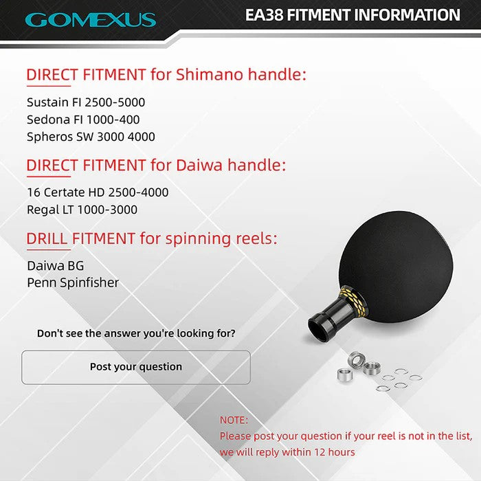 Gomexus EA38 38mm EVA Knob Info