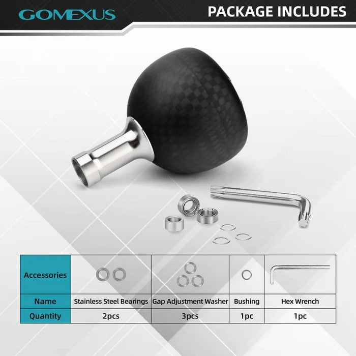 Gomexus FA38 38mm Carbon Power Knob includes