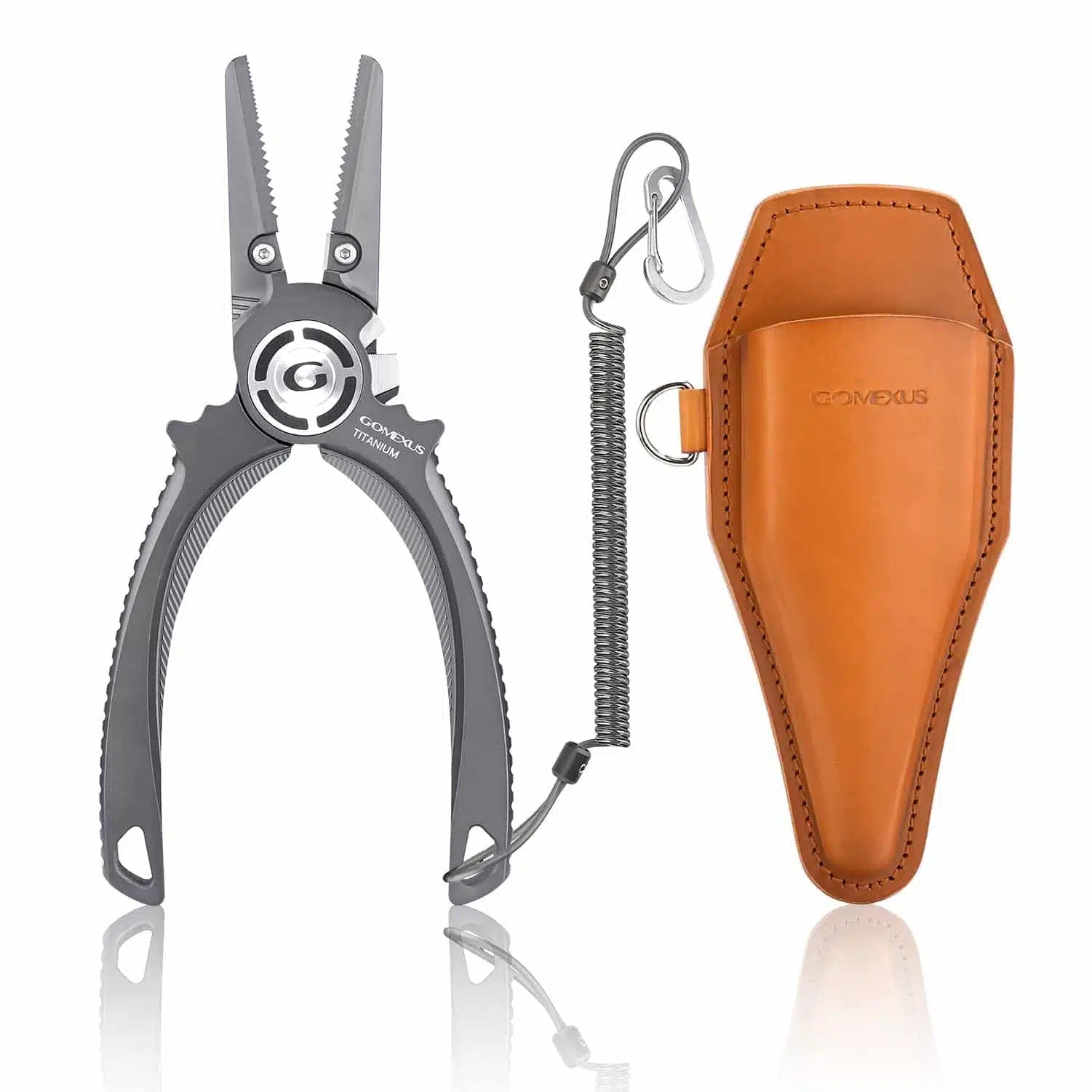 Gomexus Heavy Duty Titanium Fishing Pliers 7.5in With Dual Cutters Cover