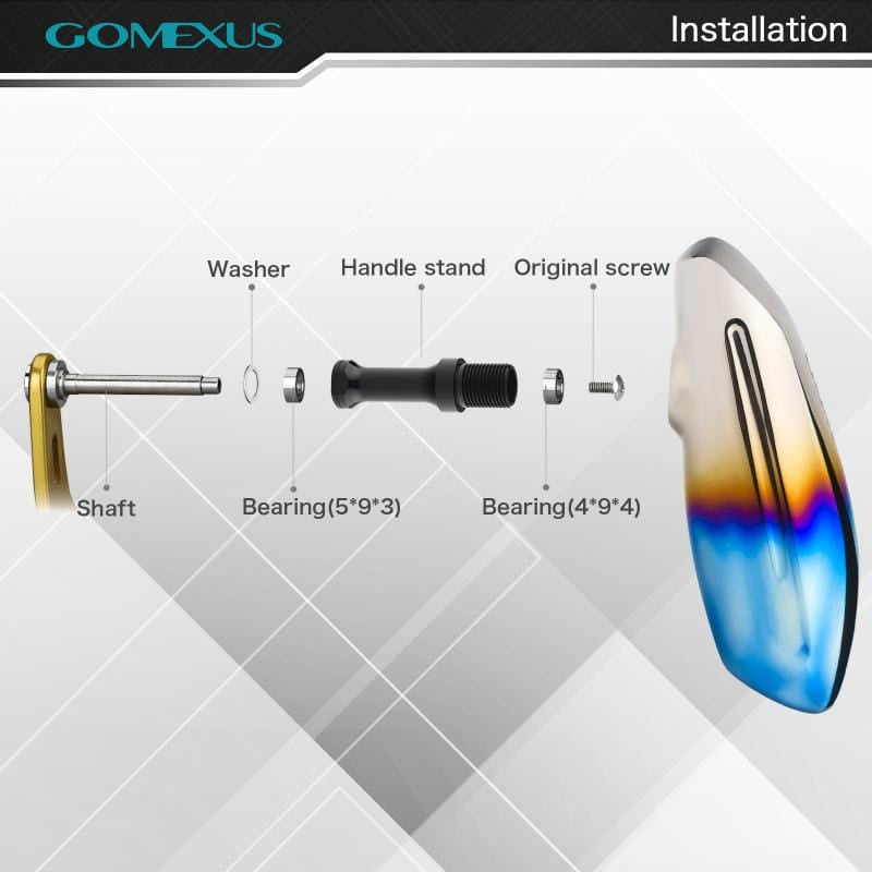 Gomexus T105B 105mm Titanium Power Knob Shimano B Install