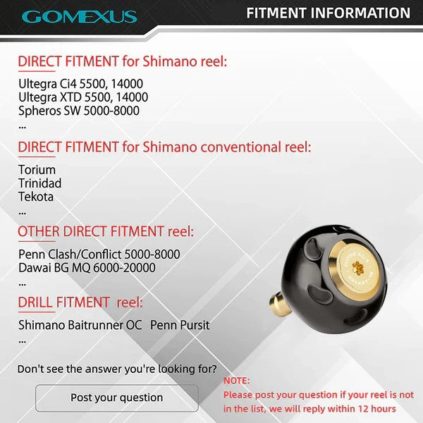 Gomexus TB45 45mm Titanium Power Knob Info