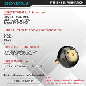 Gomexus TB50 50mm Titanium Power Knob Info