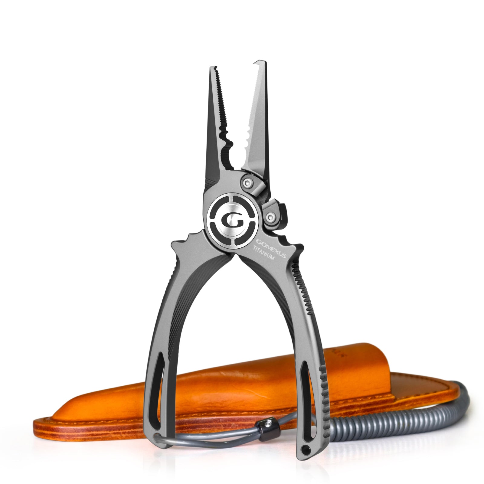 Gomexus Titanium Fishing Pliers 7.5in Never Rust Split Ring Design Cover