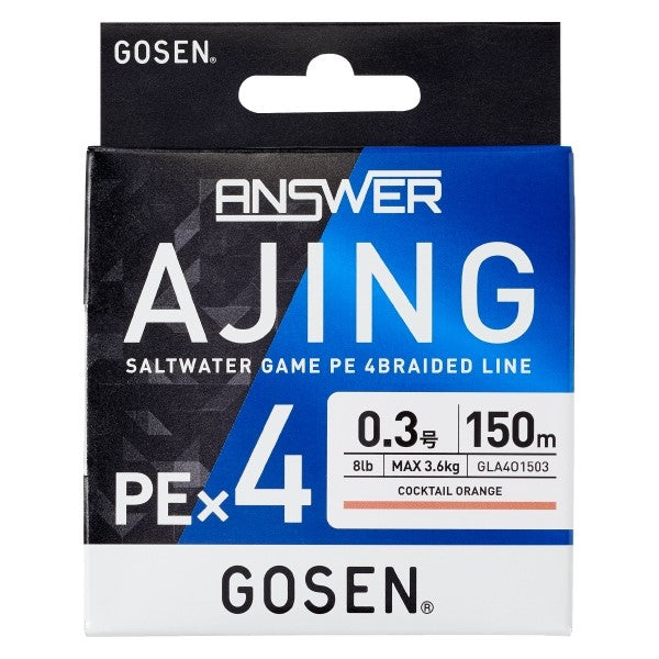 Gosen Answer Ajing X4 150m Cocktail Orange Box
