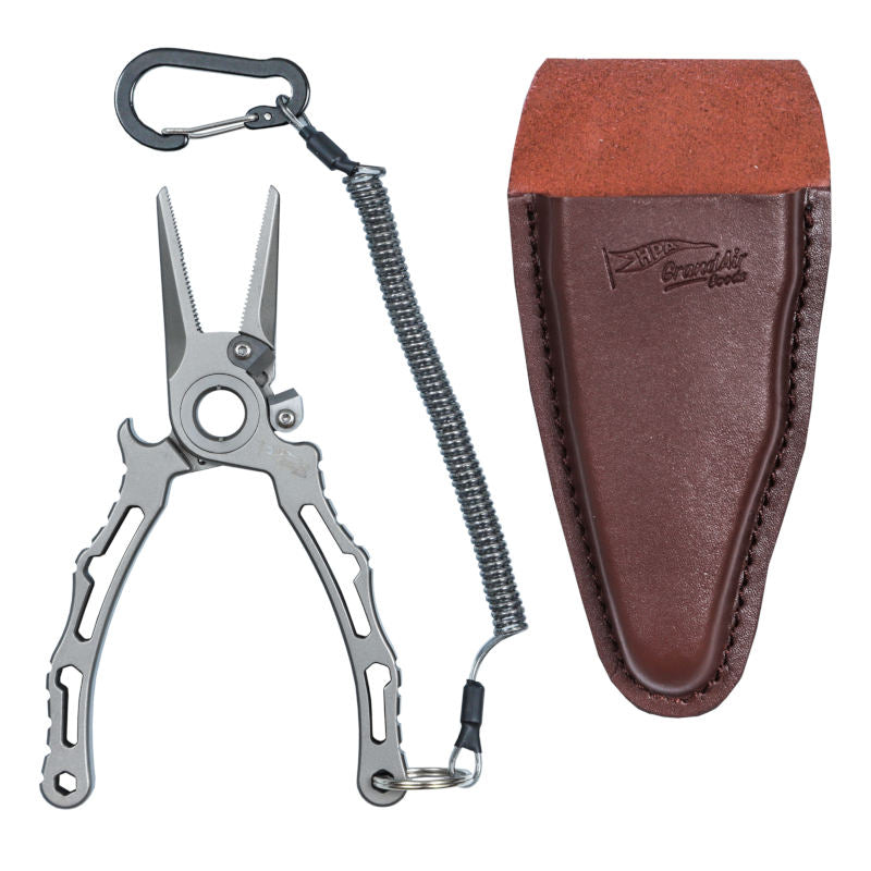 HPA Grand Air Titanium Pliers 6.5 - with Spare Cutters Sheath and Zip -  Compleat Angler Nedlands Pro Tackle