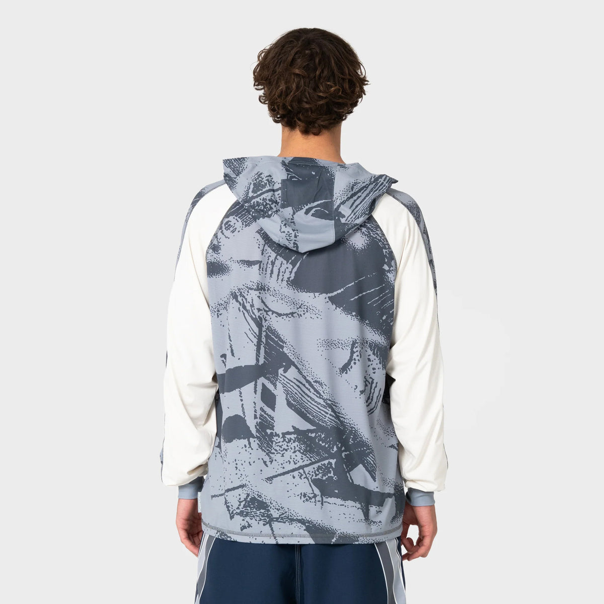 Halco X Rusty Long Sleeve Hood - Stone Grey Back
