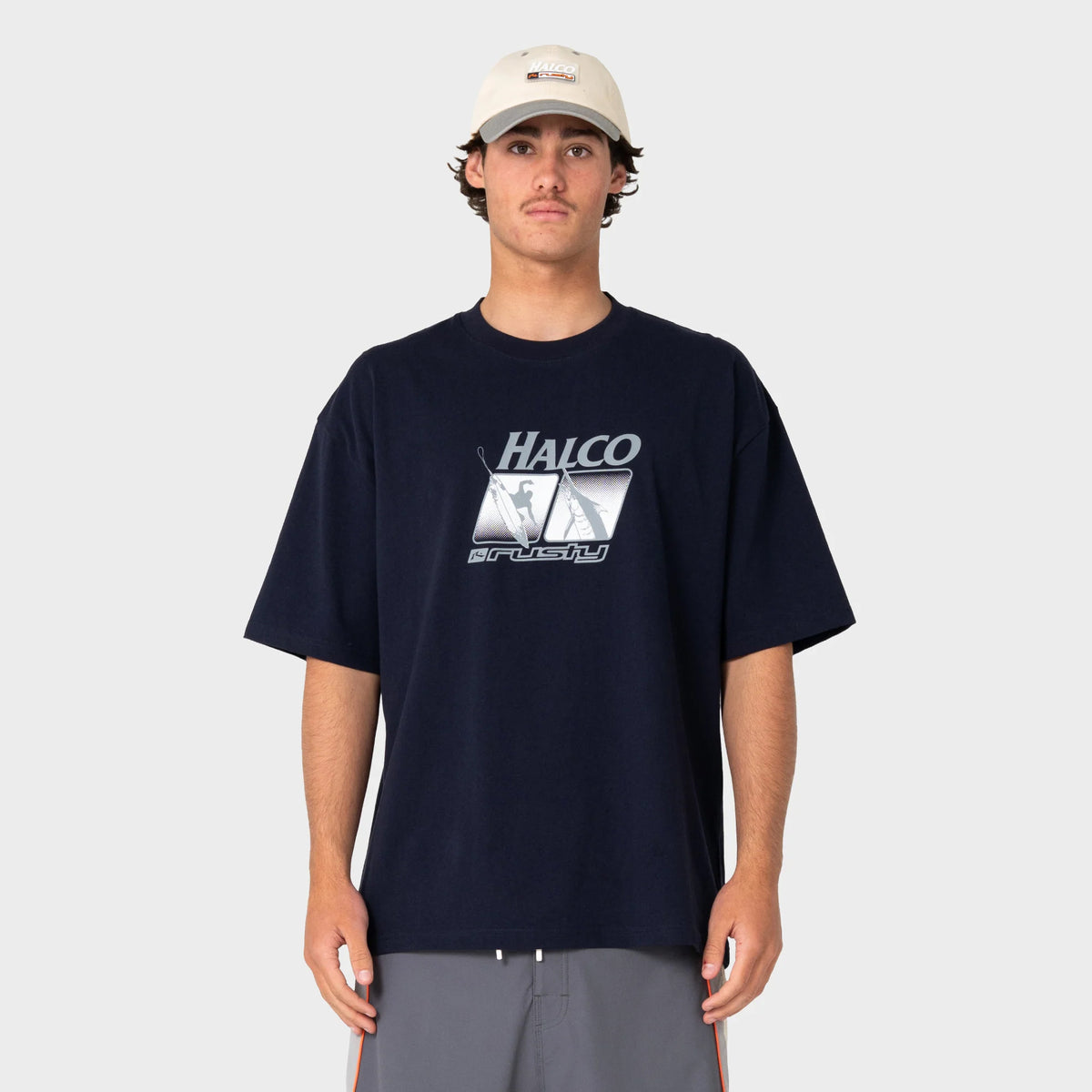 Halco X Rusty Tee - Navy Front