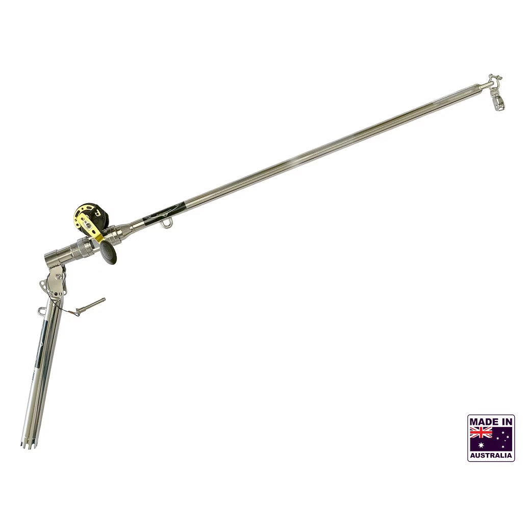 Hook Em Teaser Dredge Extension Bar Setup 6 Position Adjustable Boom 160cm Cover