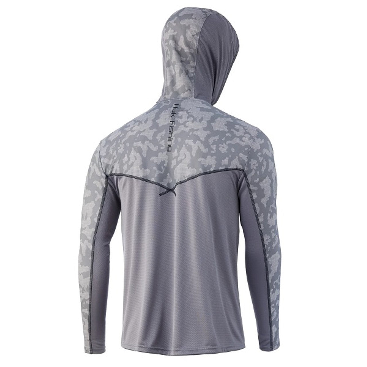 Huk Icon X Running Lakes Hoodie Mens Overcast Grey - Compleat