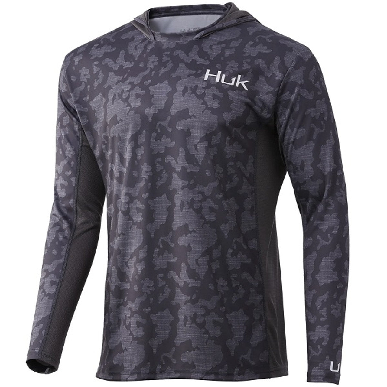 Huk Icon X Running Lakes Hoodie Mens Volcanic Ash Front