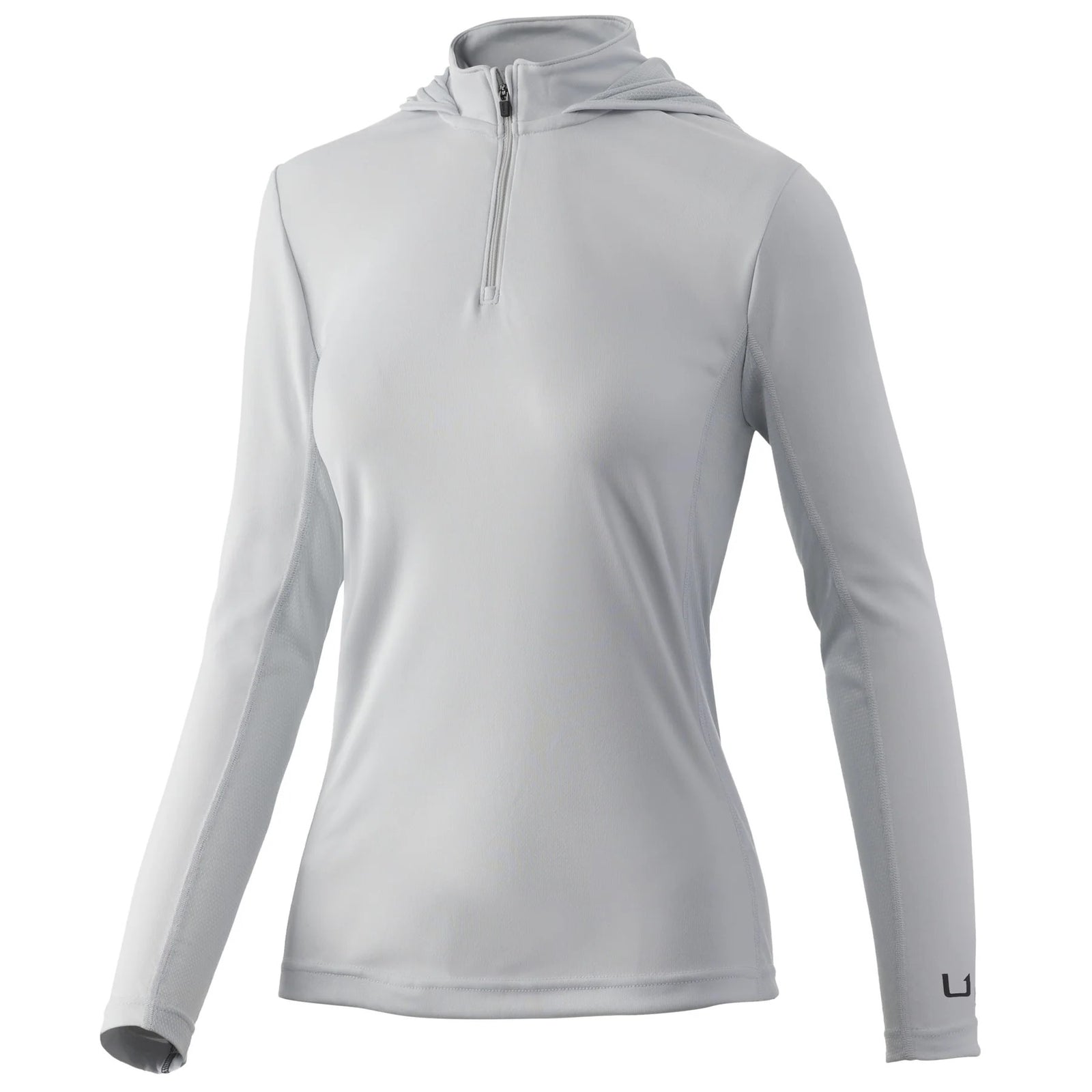 Huk Icon X Solid Hoodie LS Womens Oyster Front