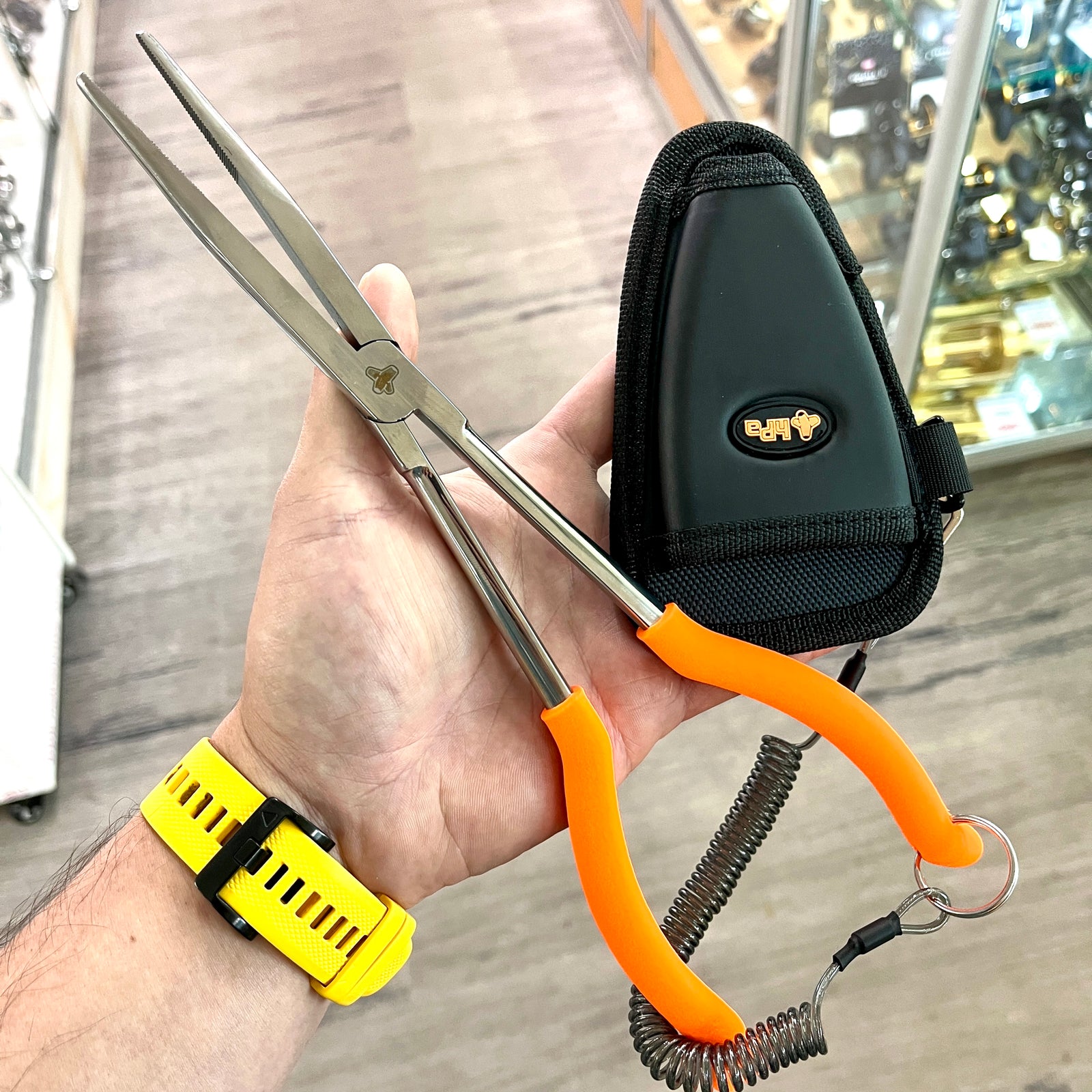 HPA Long Nose Pliers 30cm with Sheath and Lanyard