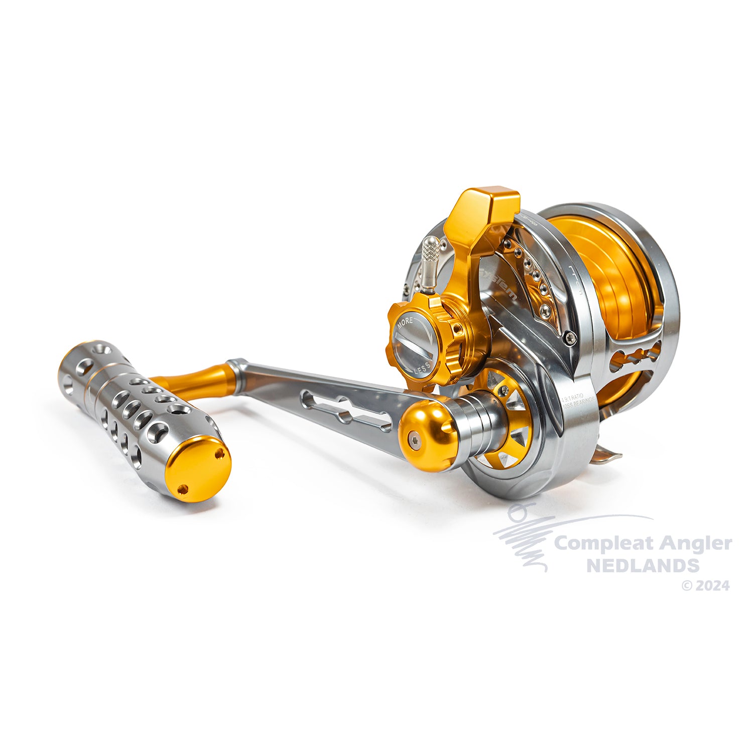 Jigging Master Monster Game w/ Turbo Knob PE7 R/H Titanium / Gold