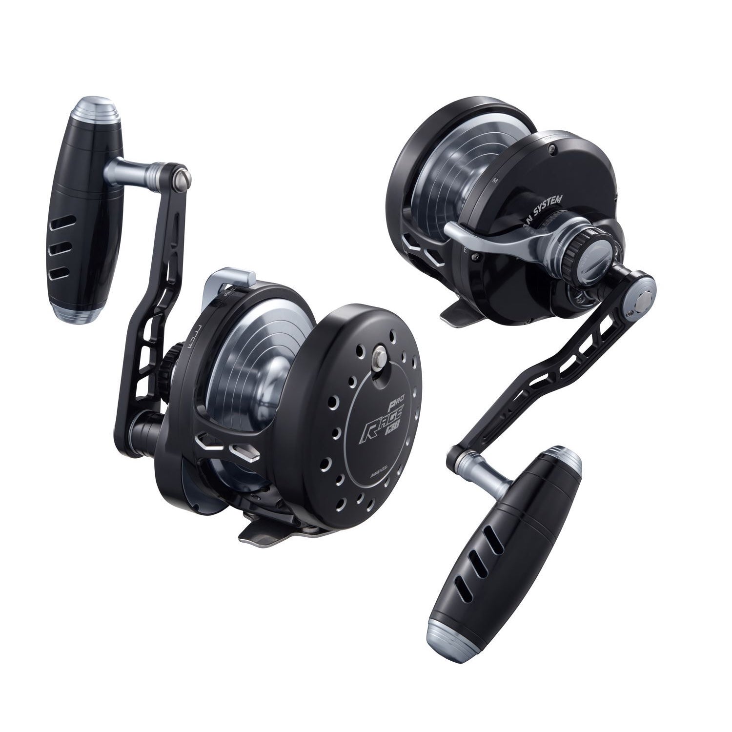 Maxel Rage Pro 130 lever drag conventional reel in Black/Light Grey