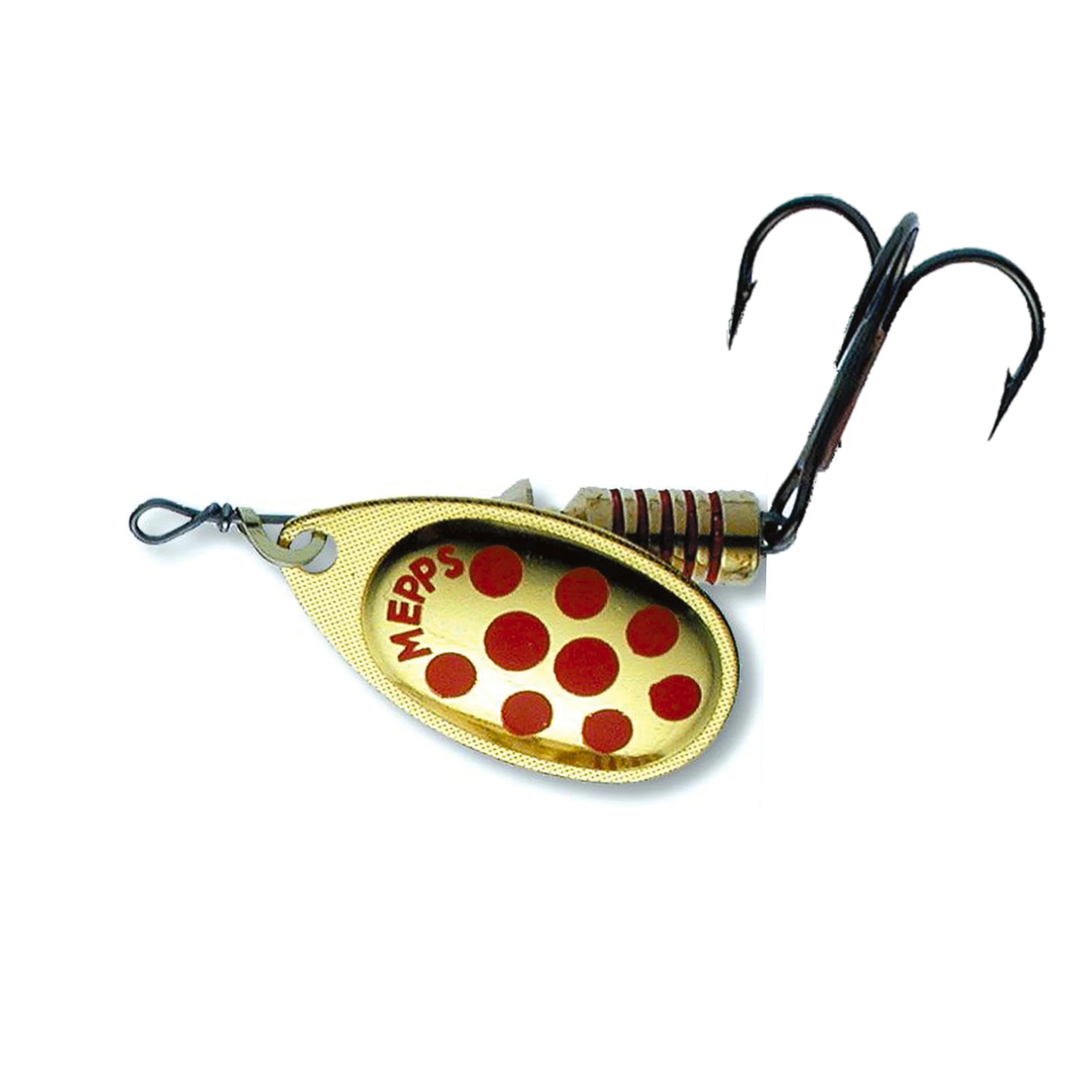 Mepps Aglia Decorees Gold Red Dots