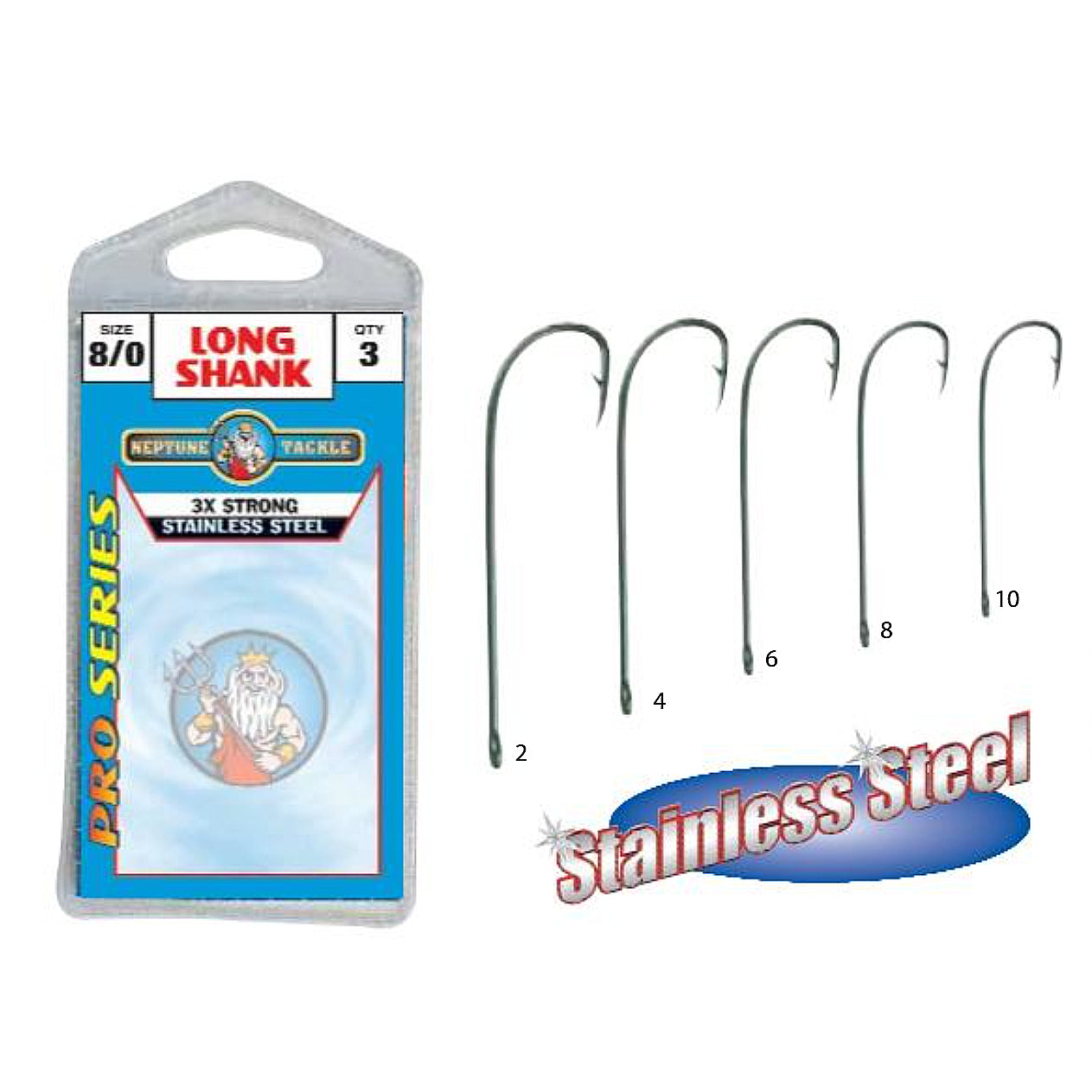 Neptune Tackle Long Shank Stainless Steel Cover