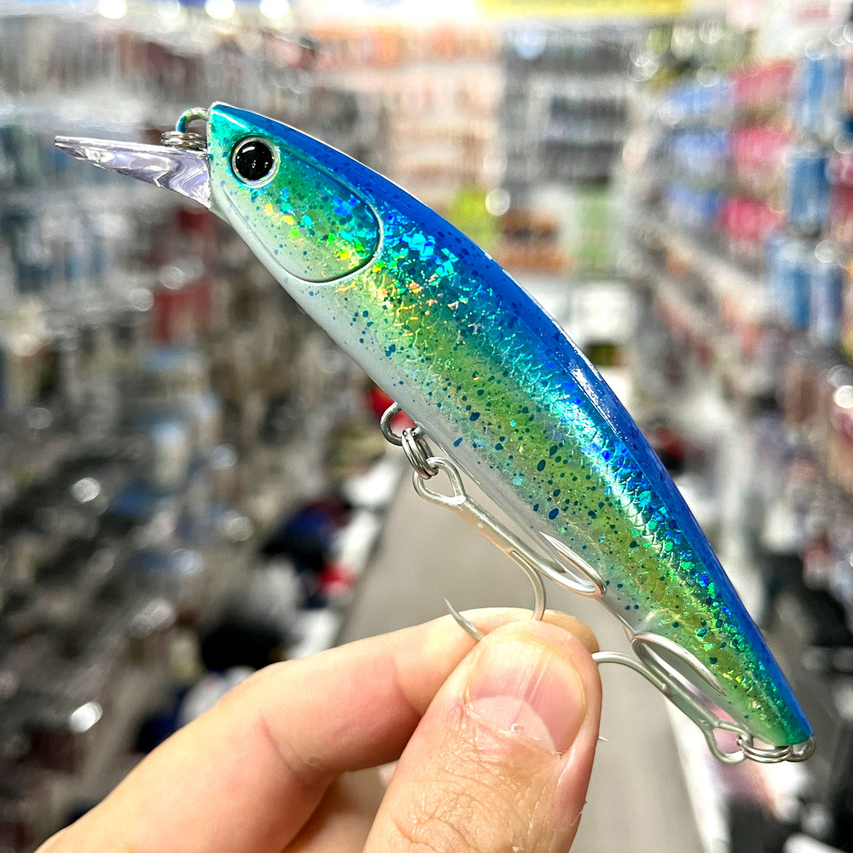 Oceans Legacy Tidalus Minnow 108 Mahi Speckled Lumo