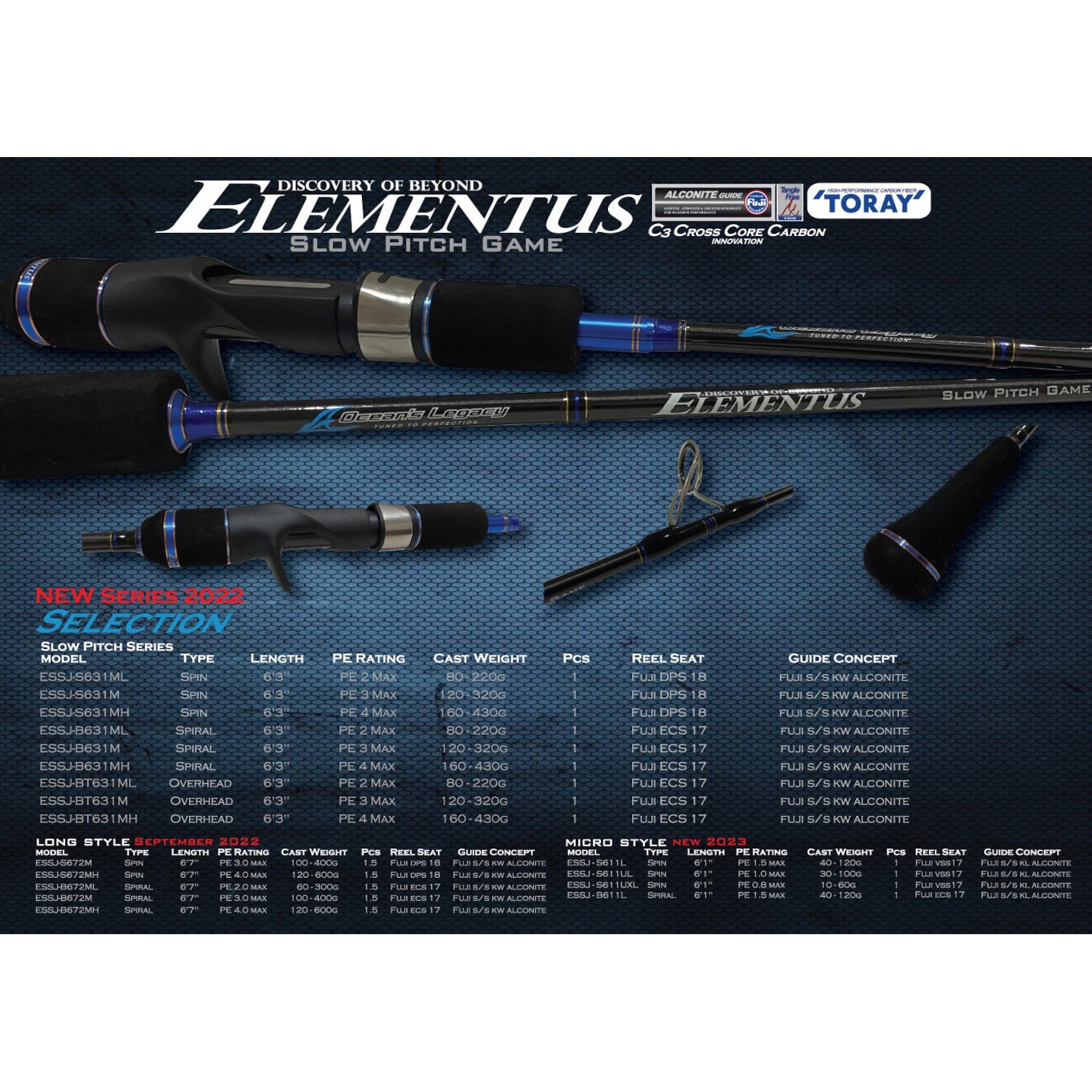 Oceans Legacy Elementus Slow Pitch - Long Style Series