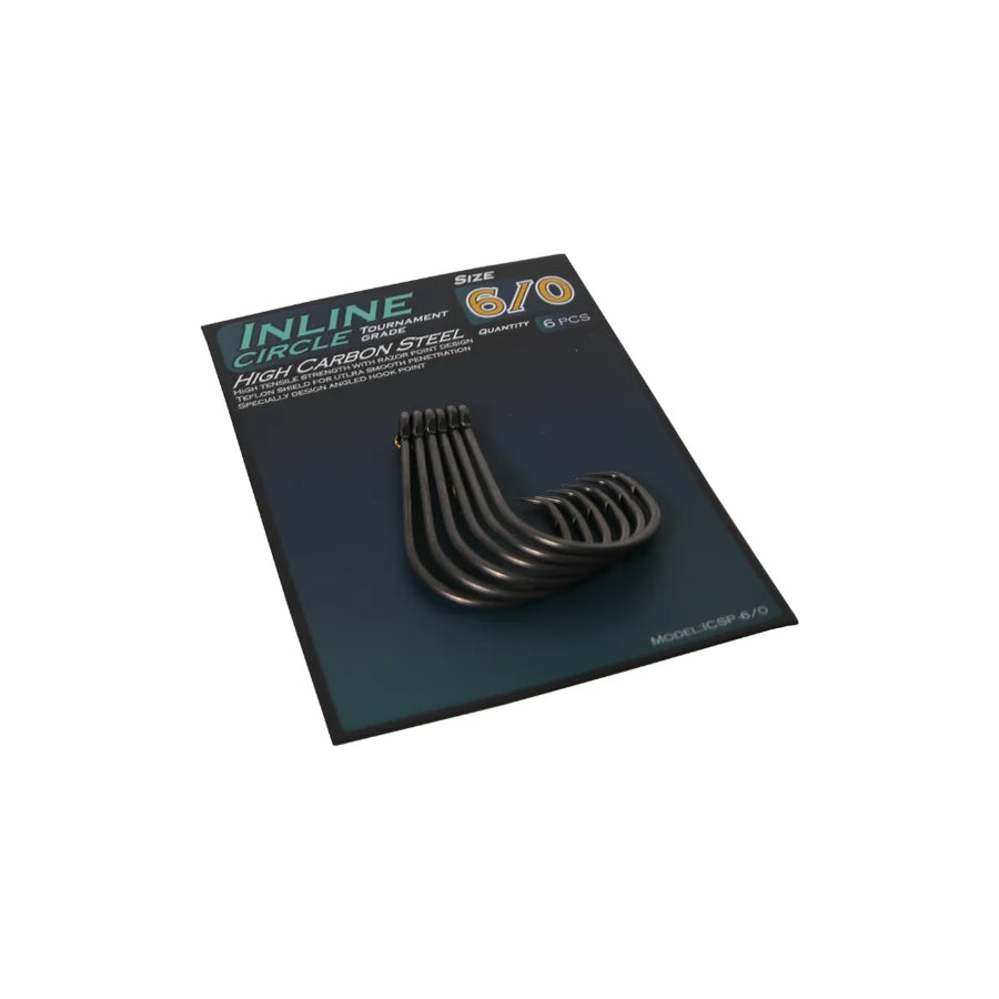 Oceans Legacy Inline Circle Teflon Coated Hooks 6/0