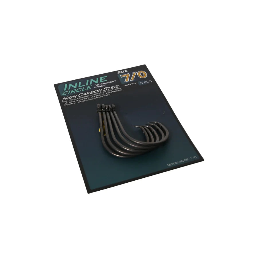 Oceans Legacy Inline Circle Teflon Coated Hooks 7/0