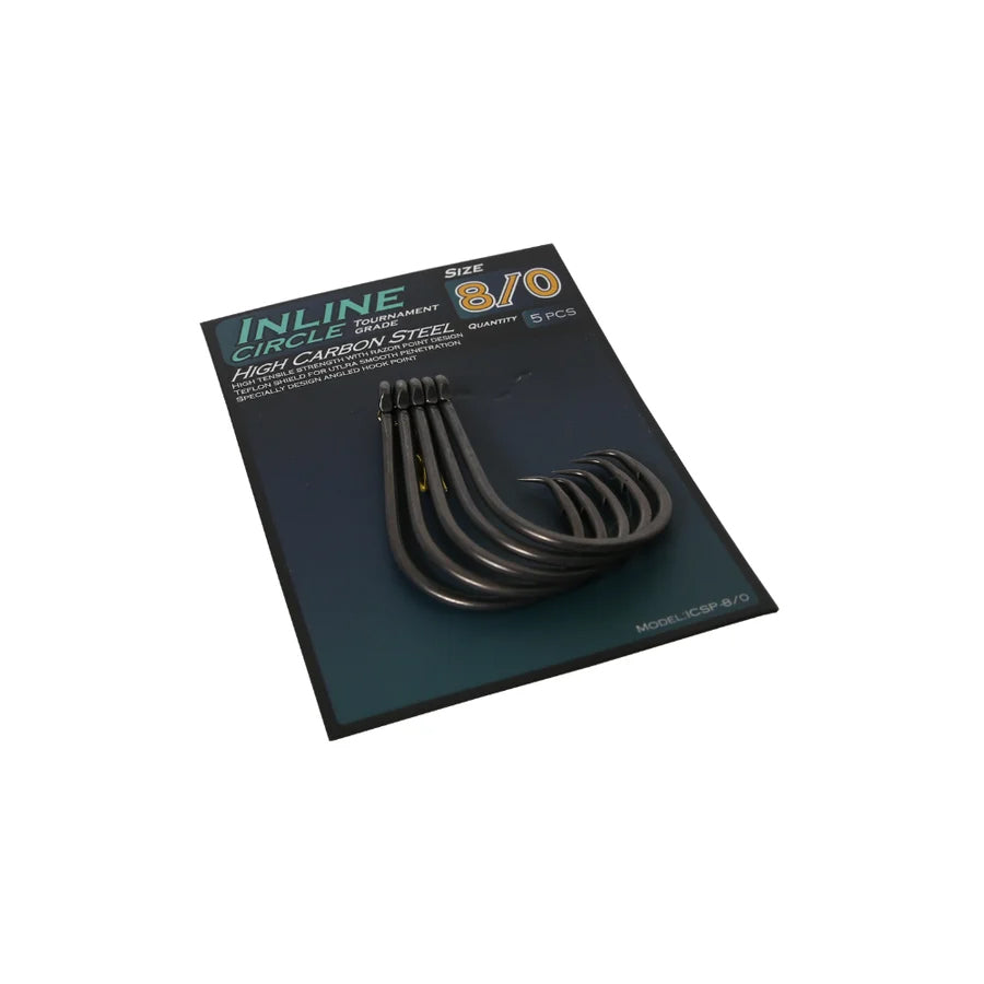 Oceans Legacy Inline Circle Teflon Coated Hooks 8/0