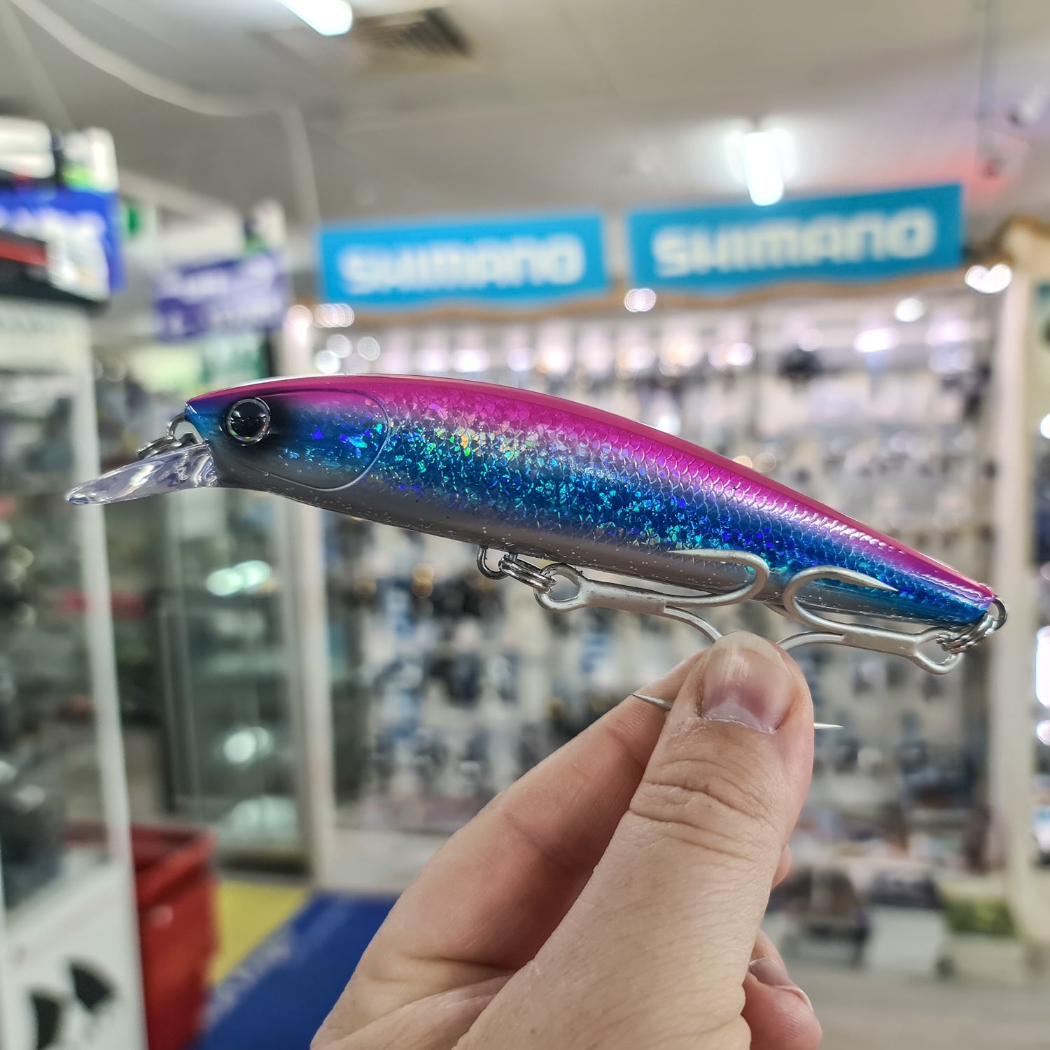 Oceans Legacy Tidalus Minnow 140 Slow Sink Blue Pink Silver